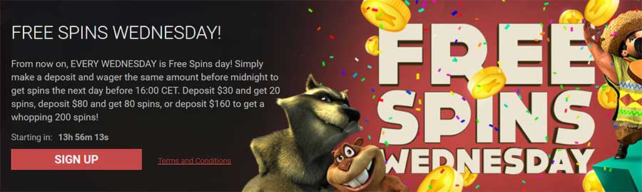 Free Spins every wednesday at Bitstarz casino