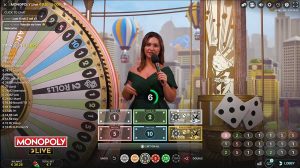 Placing bets at Monopoly Live