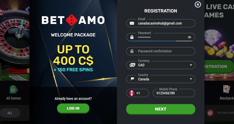 Betamo casino, top real money casino that offers 400 C$ Bonus!